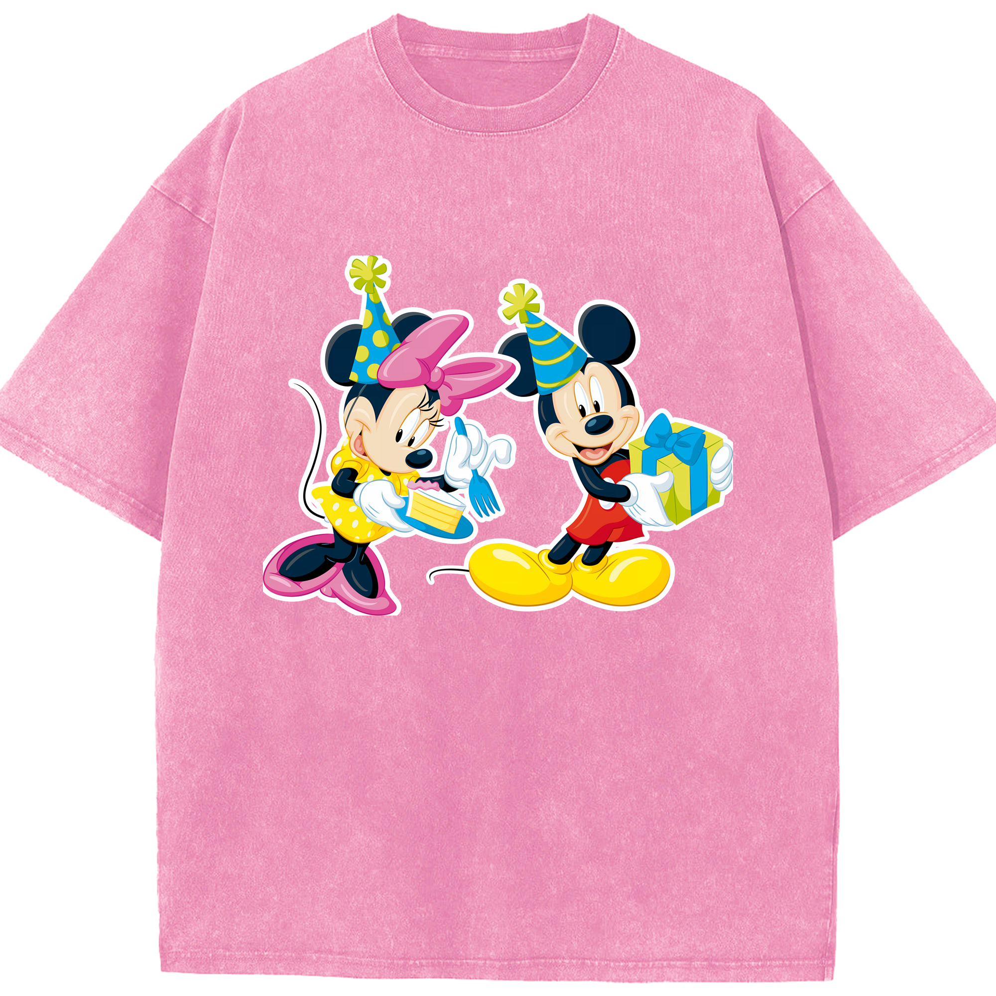 （画像用） ミッキーマウス Mickey Mouse 綿100% ヴィンテージ風 半袖Tシャツ（フロントプリント）